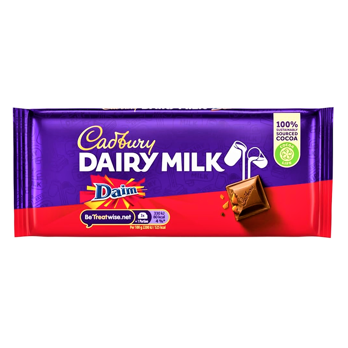 Cadbury Dairy Milk With Daim Chocolate Bar 120g