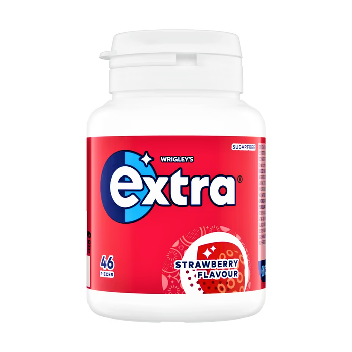 Wrigley's Extra STRAWBERRY Chewing Gum 46 Piece Tub 64g