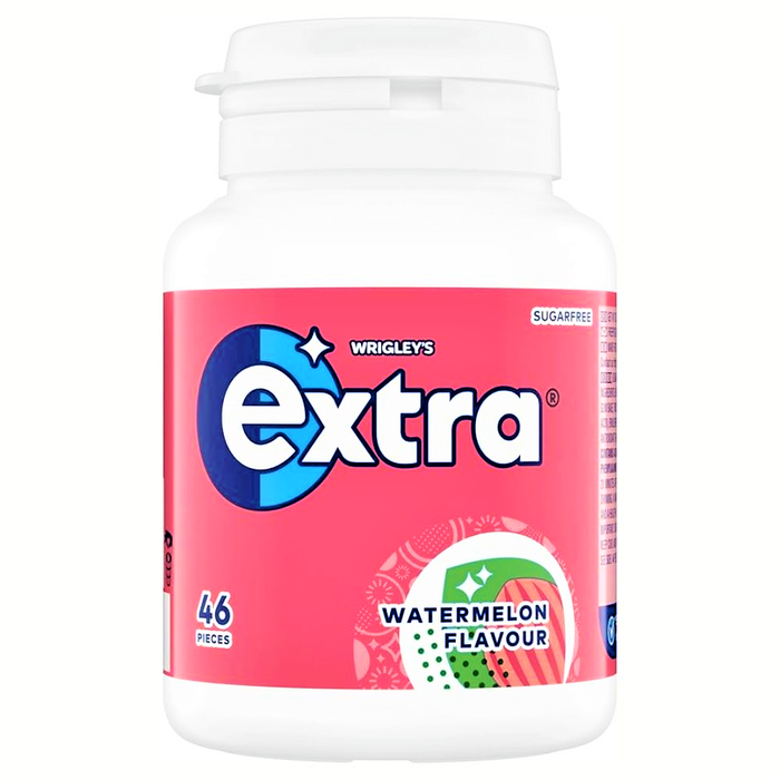 Wrigley's Extra WATERMELON Chewing Gum 46 Piece Tub 64g