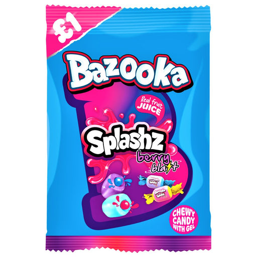 Bazooka Splashz Berry Blast Bag 120g - Happy Candy UK LTD