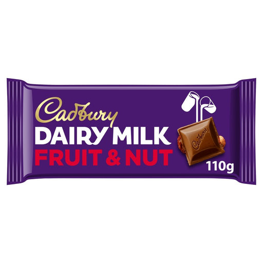 Cadbury Dairy Milk Fruit & Nut Chocolate Bar 110g - Happy Candy UK LTD