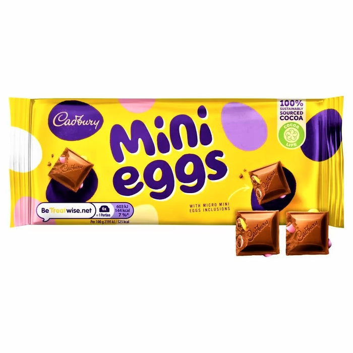 Cadbury Mini Eggs Chocolate Bar 110g - Happy Candy UK LTD