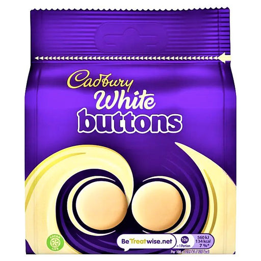 Cadbury White Buttons Chocolate Bag 85g - Happy Candy UK LTD