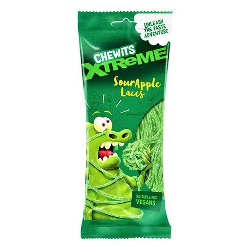 Chewits Xtreme Sour Apple Laces 160g - Happy Candy UK LTD