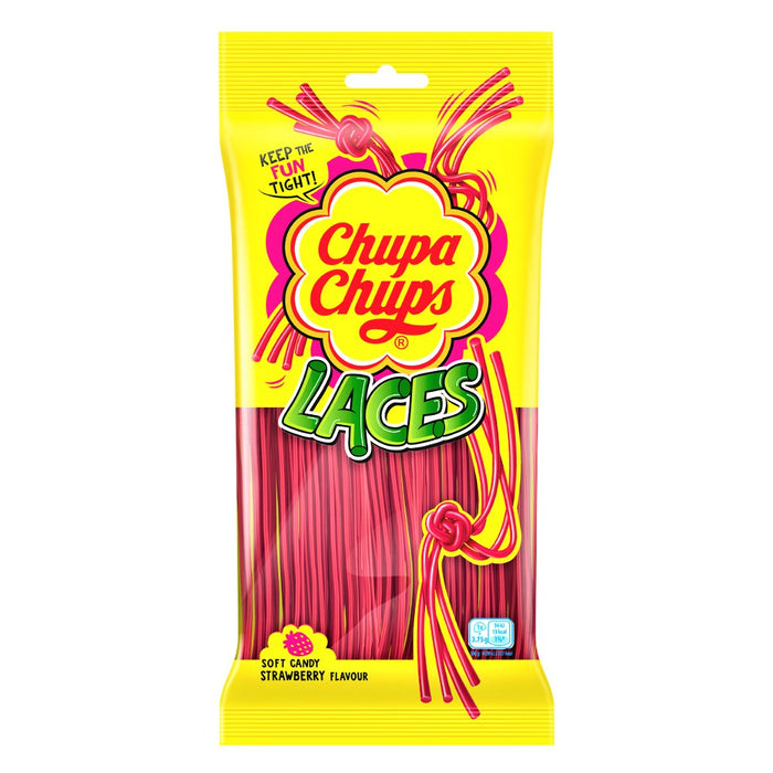 Chupa Chups Strawberry Laces Pack 90g - Happy Candy UK LTD