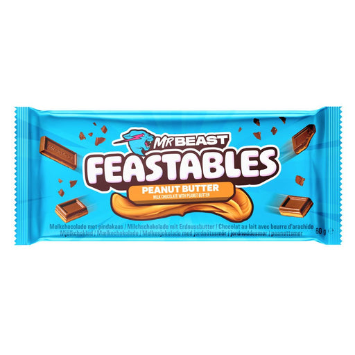 Feastables MrBeast Milk Chocolate with Peanut Butter 60g - Happy Candy UK LTD