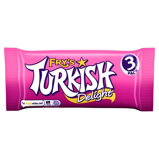 Fry's Turkish Delight Chocolate Bar 3 Pack 153g - Happy Candy UK LTD