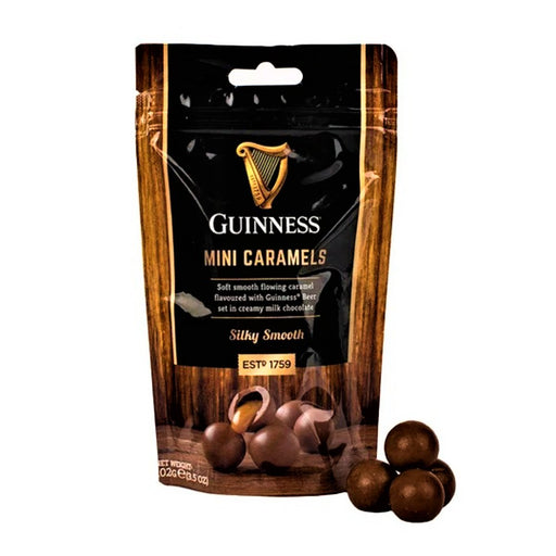 Guinness Milk Chocolate Mini Caramels Pouch 102g - Happy Candy UK LTD