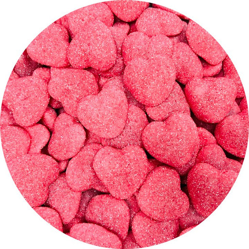 Jelly Filled Shiny Strawberry Hearts - Happy Candy UK LTD