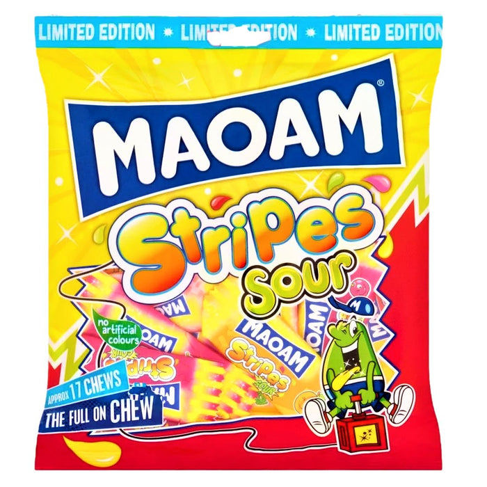 Maoam Stripes Sour Limited Edition Share Bag 140g - Happy Candy UK LTD