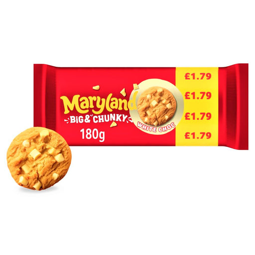 Maryland Big & Chunky White Chocolate Cookies 180g BB: 31 DEC 2024 - Happy Candy UK LTD