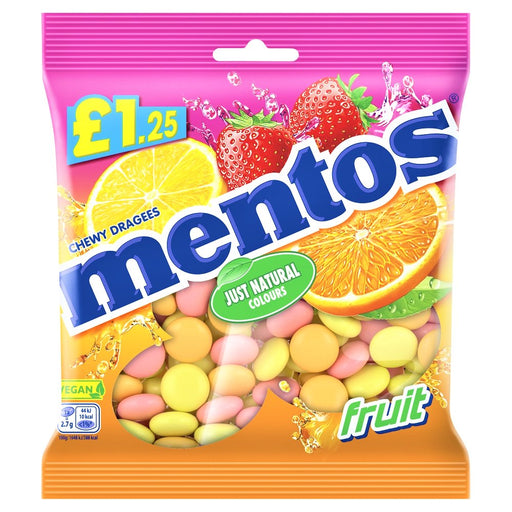 Mentos Chewy Dragees Fruit Share Bag 135g - Happy Candy UK LTD