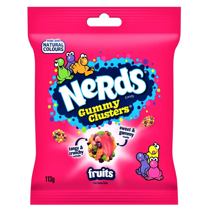 Nerds Gummy Clusters RAINBOW FRUITS 113g Share Bag - Happy Candy UK LTD