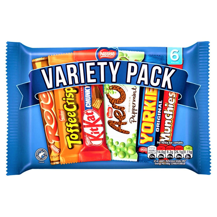 Nestle Milk Chocolate Bar 6 Pack Selection Multipack 264g - Happy Candy UK LTD