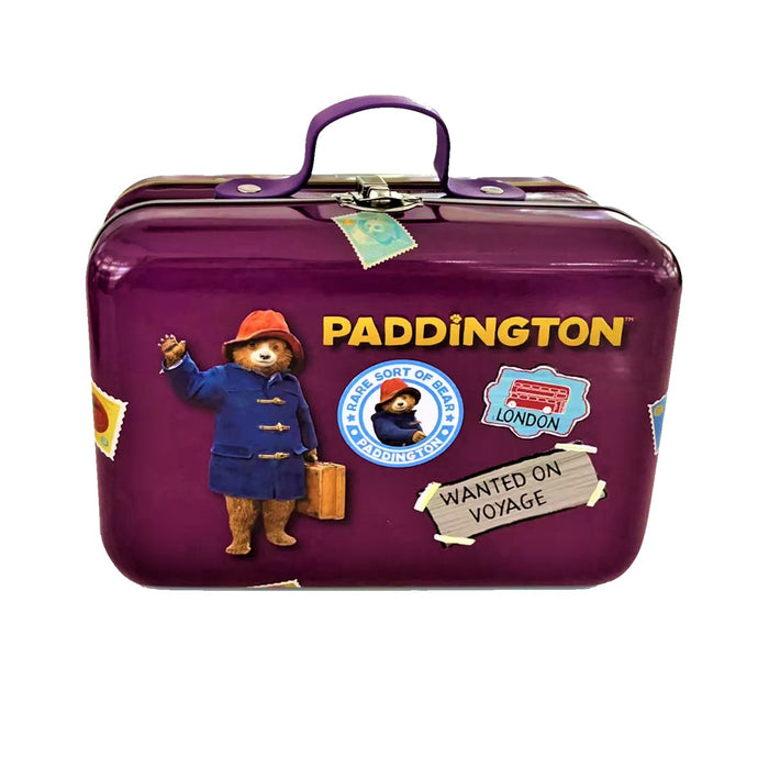 Paddington Bear Orange Chocolate Marmalade Cookies Suitcase Tin 300g - Happy Candy UK LTD