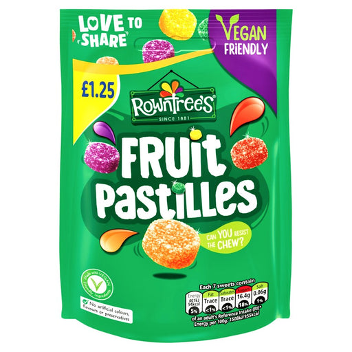 Rowntree's Fruit Pastilles Sweets Share Bag 114g - Happy Candy UK LTD