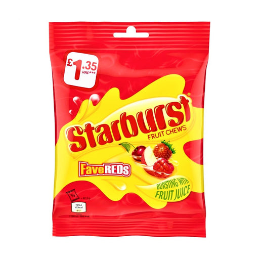 Starburst Fruit Chews Fave Reds Share Bag 127g - Happy Candy UK LTD