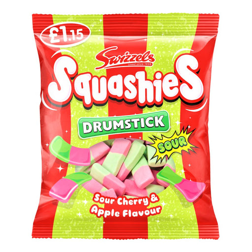 Swizzels Drumstick Squashies Sour Cherry & Apple Share Bag 120g - Happy Candy UK LTD