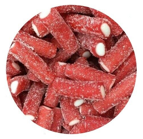 Fizzy Strawberry Pencil Bites SOUR - Happy Candy UK LTD