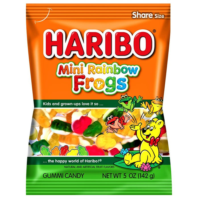 Haribo Mini Rainbow Frogs Share Bag (USA) 142g - Happy Candy UK LTD